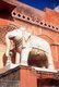 India: White elephant on Gangauri Bazaar, Jaipur, Rajasthan